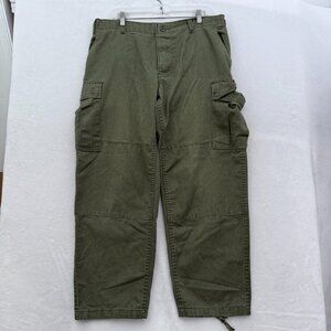 US Army OG 107 Cargo Pants Mens L 34x28 Green Military Vietnam Era Made In USA